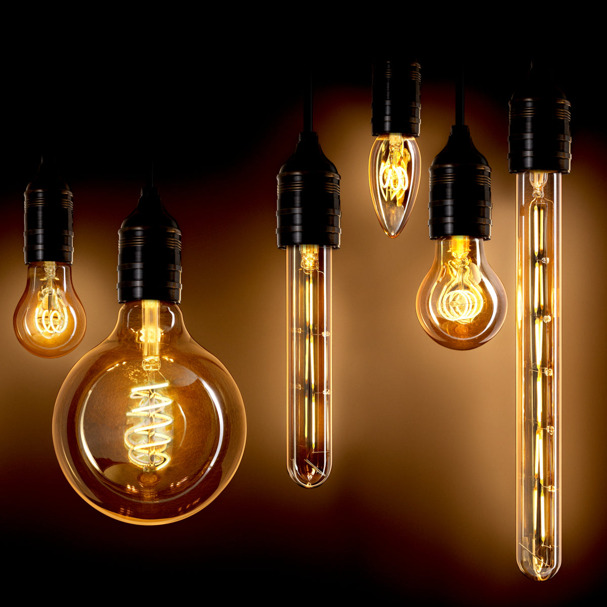 LED-Glühbirne Led Bulb Goldline Tubular 6W E27 Set Of 4