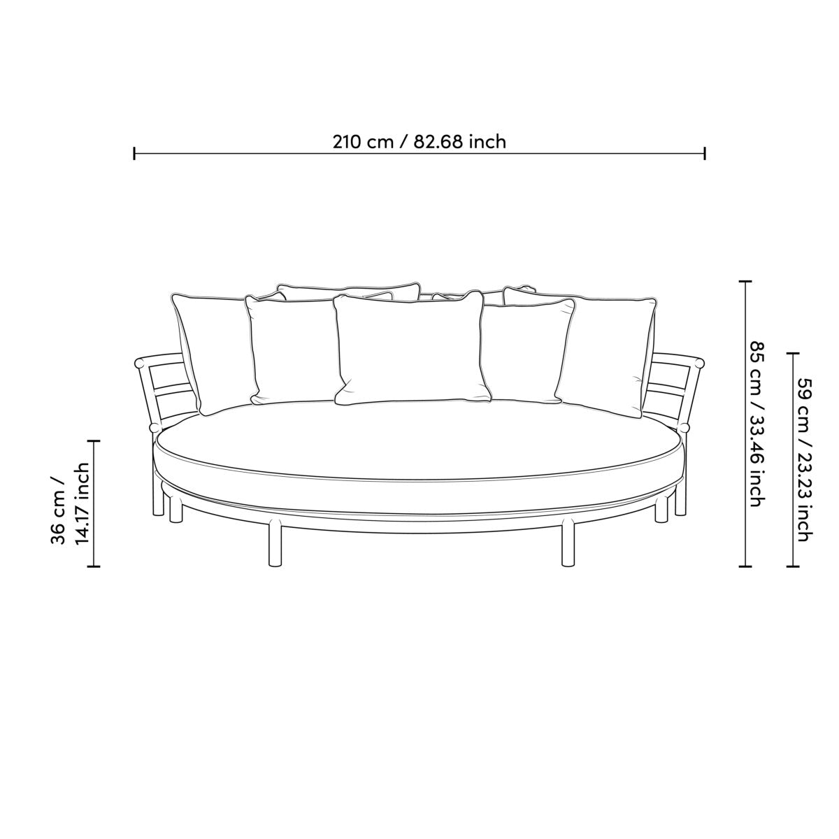 Outdoor-Sofa Laguno Round
