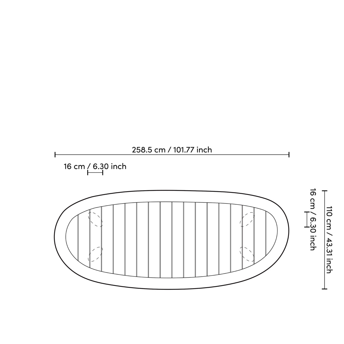 Outdoor-Esstisch Free Form