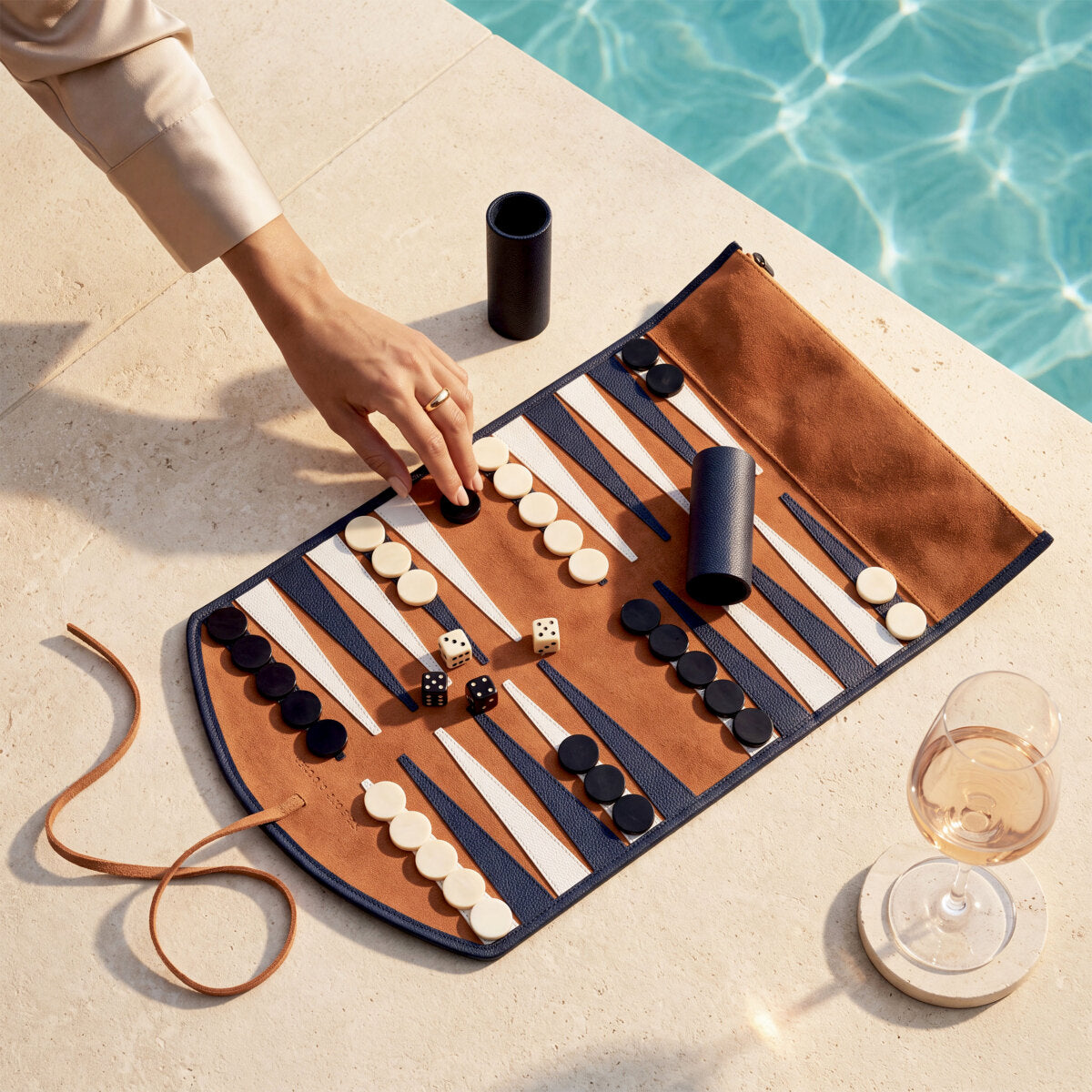 Deko-Gegenstand Backgammon Travel Set Monte Lago