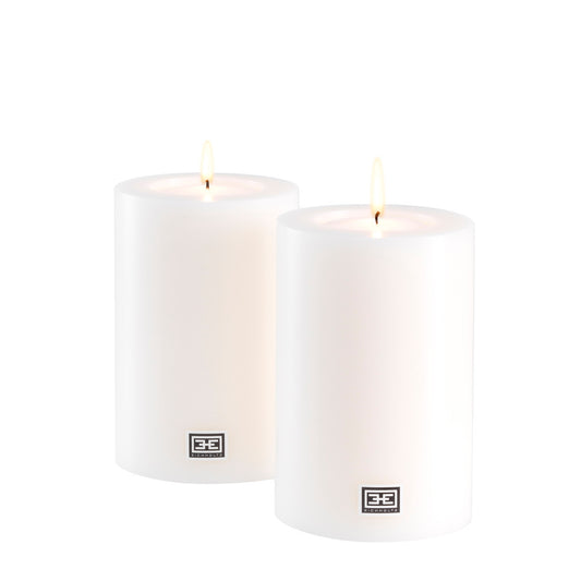 Kerze Artificial Candle Ø 10 X H. 15 Cm Set Of 2