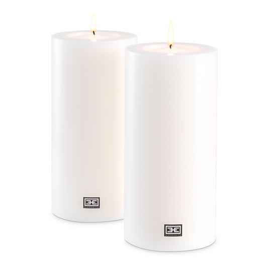 Kerze Artificial Candle Ø 10 X H. 21 Cm Set Of 2