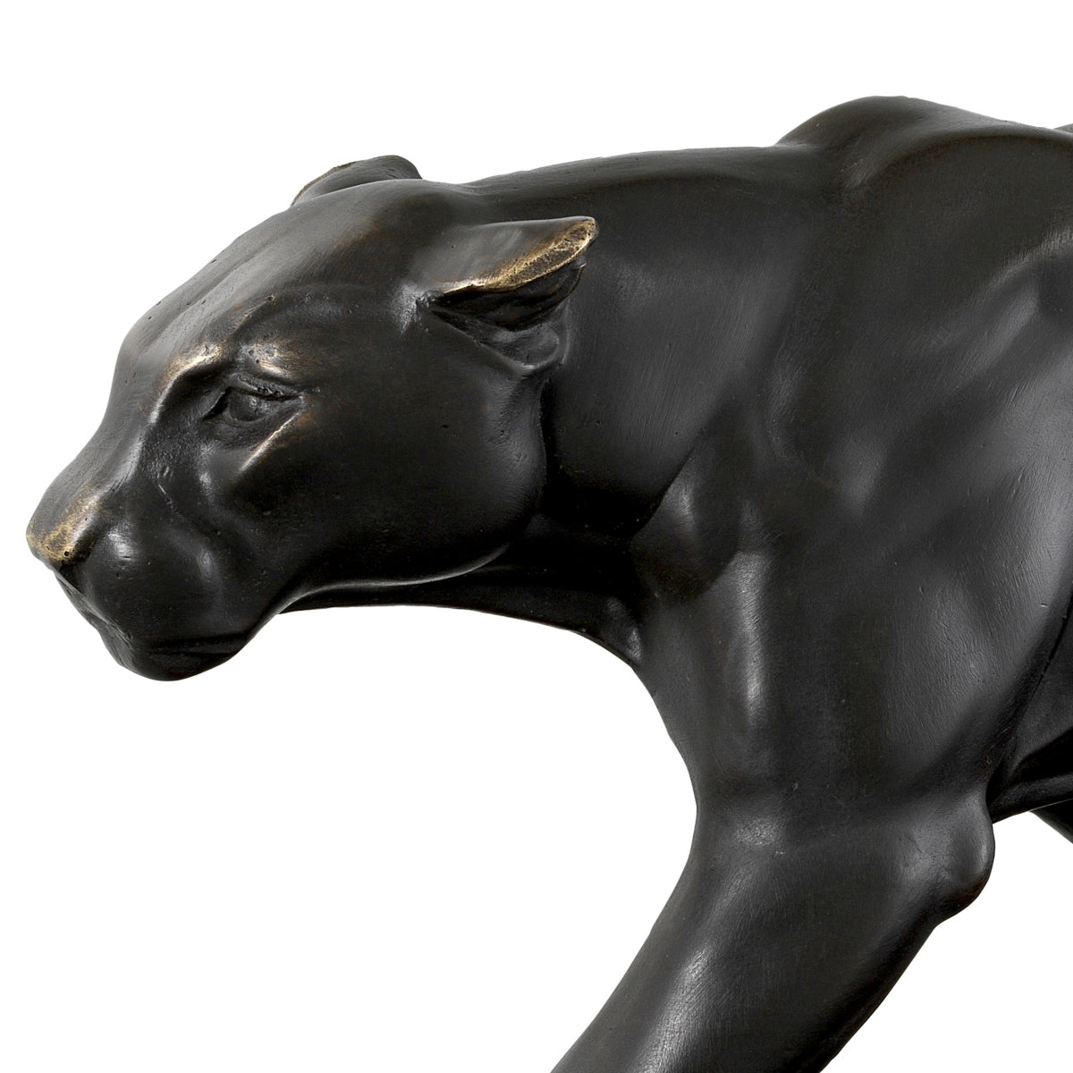 Skulptur Panther On Marble Base