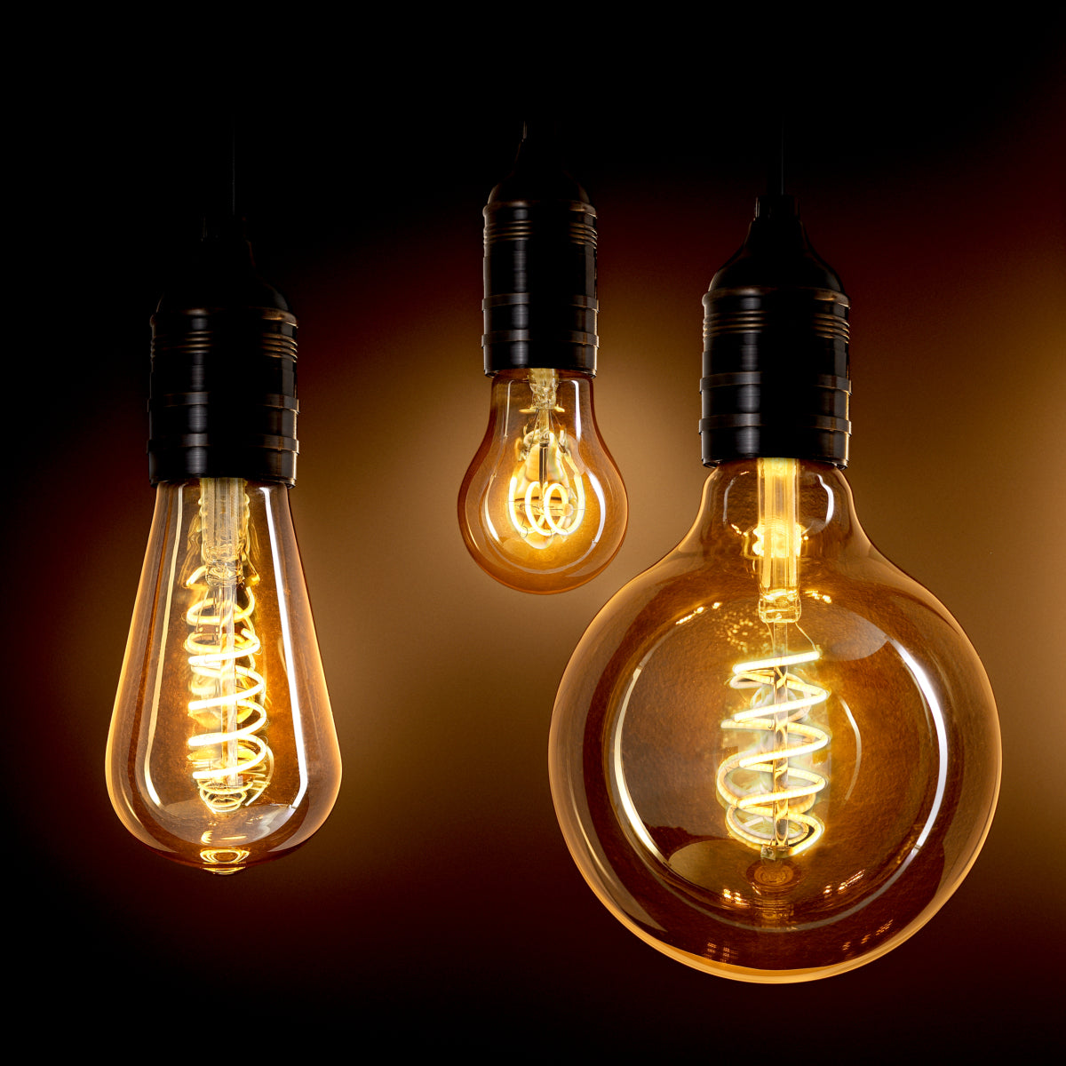 LED-Glühbirne Led Bulb Goldline A Shape 3W E14 Set Of 4