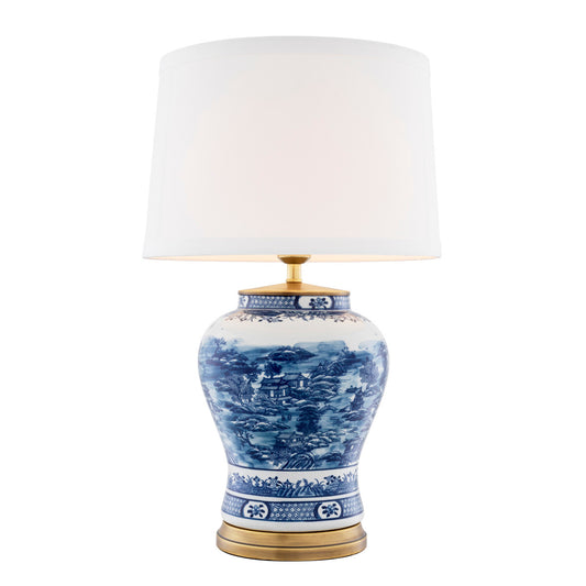 Tischleuchte Chinese Blue