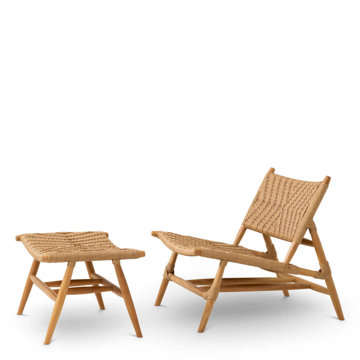 Outdoor-Stuhl And Foot Stool Laroc