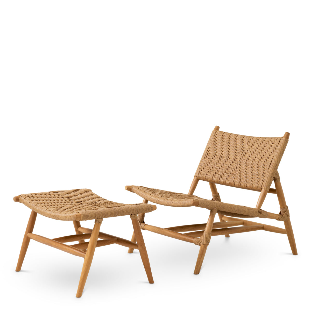 Outdoor-Stuhl And Foot Stool Laroc