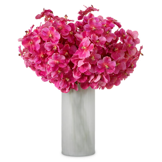 Artificial Flowers & Greenery Bouquet Of Vanda Orchids Real Touch 24 Pcs