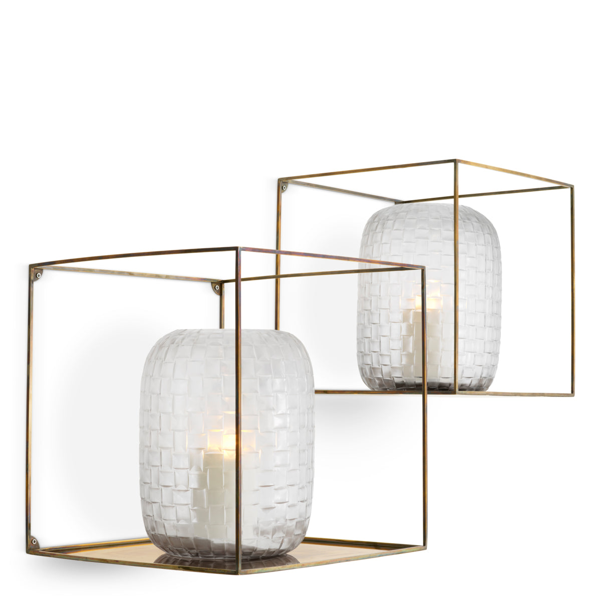 Wandobjekt Wall Rack Deco Square Set Of 2