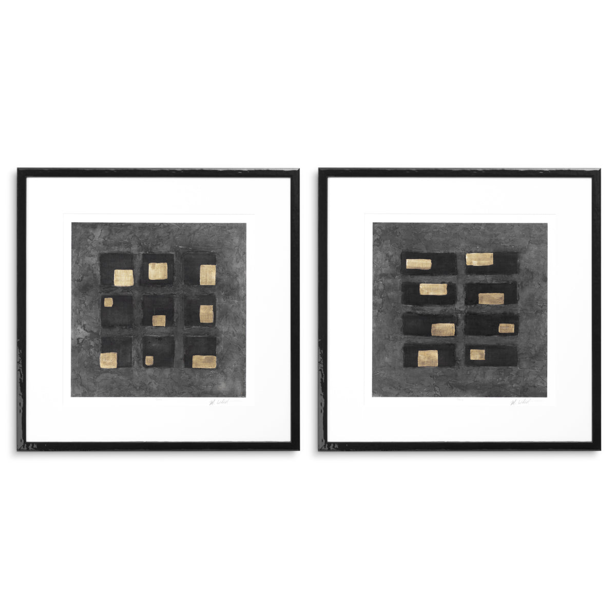 Druck Print Black Squares By Michael Willett Set Of 2
