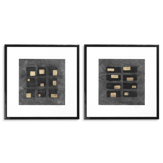 Druck Print Black Squares By Michael Willett Set Of 2