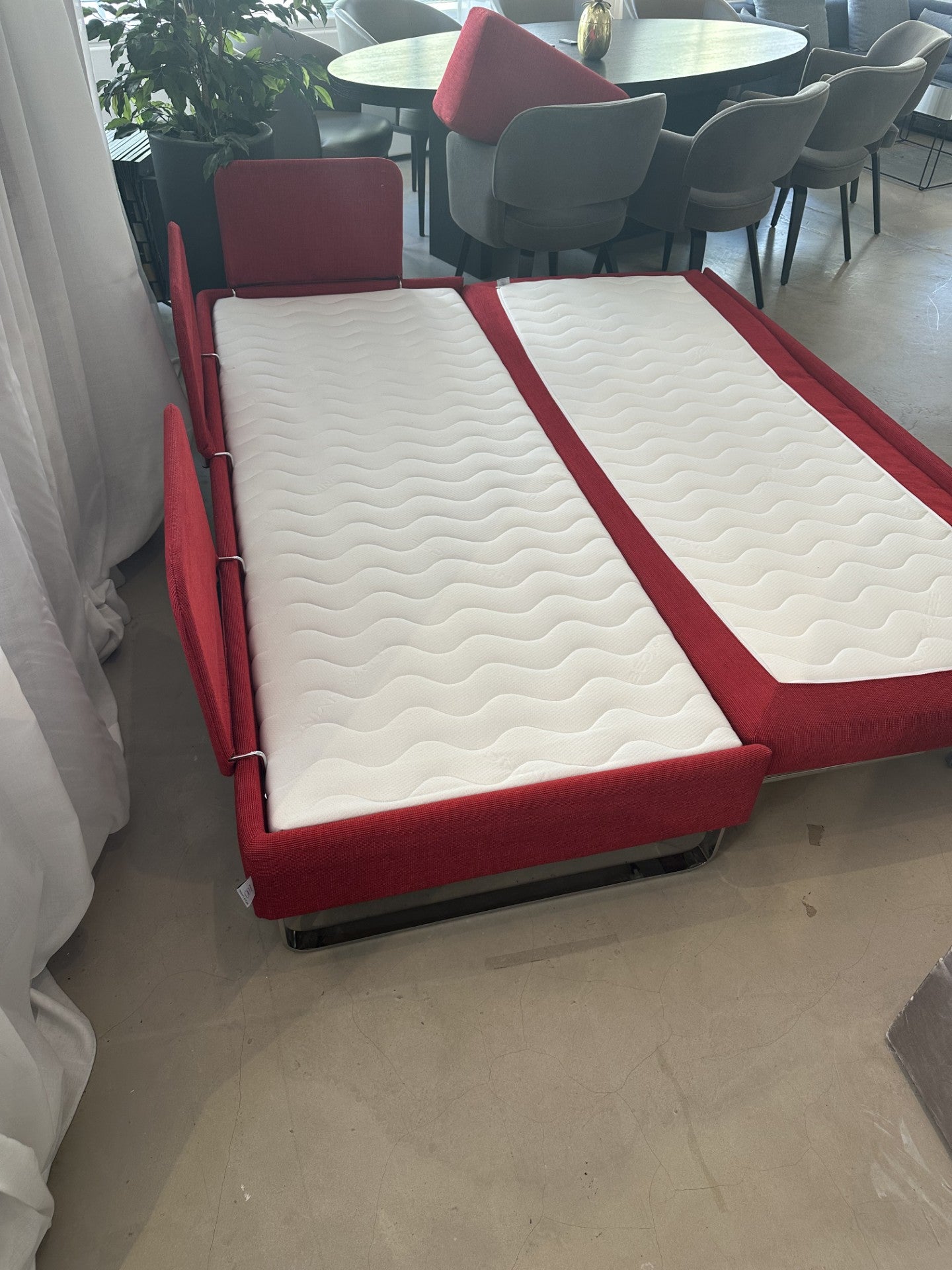 Sofa Swiss Plus Couch Schlafsofa Rot Doppio