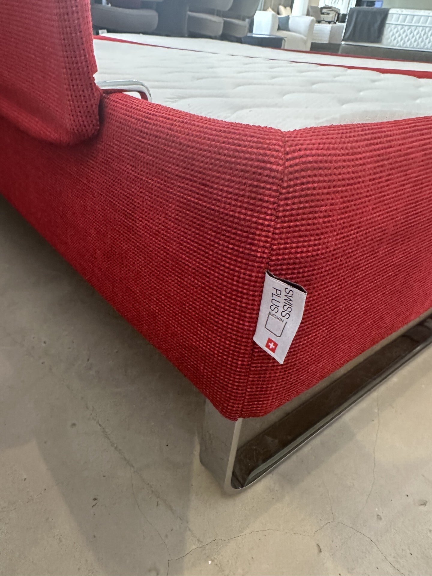 Sofa Swiss Plus Couch Schlafsofa Rot Doppio