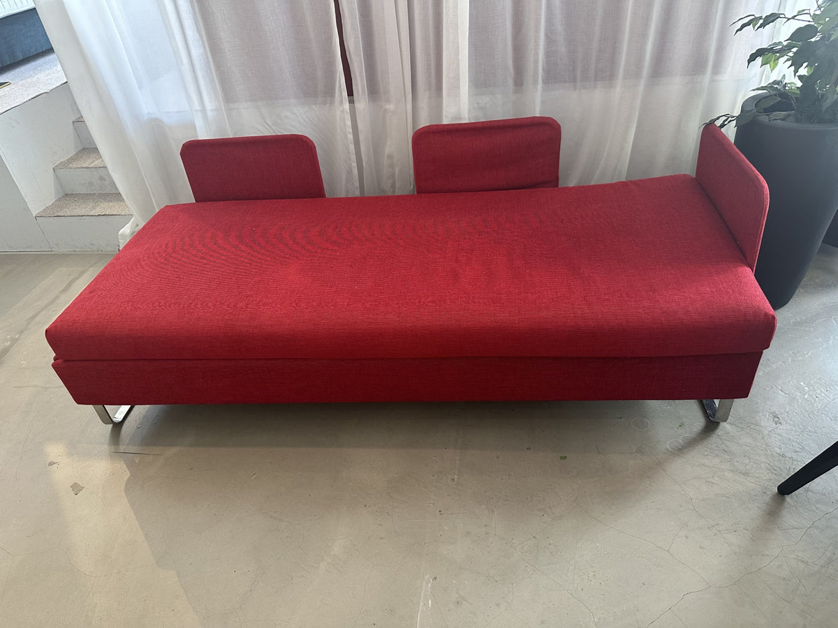 Sofa Swiss Plus Couch Schlafsofa Rot Doppio