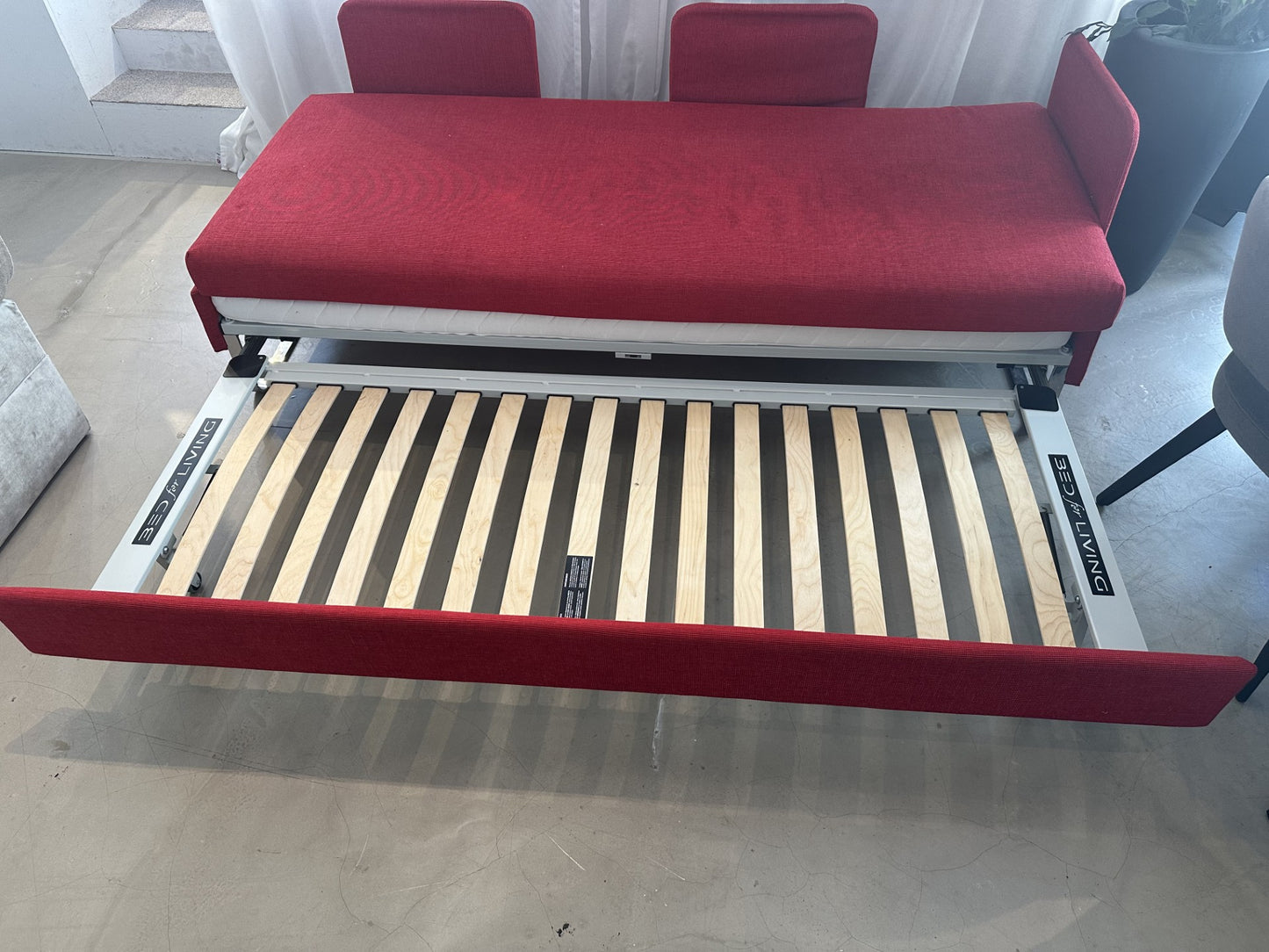 Sofa Swiss Plus Couch Schlafsofa Rot Doppio
