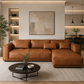Freistil Sofa 136 Ausstellungsstück in Farbe Cognac Echtleder