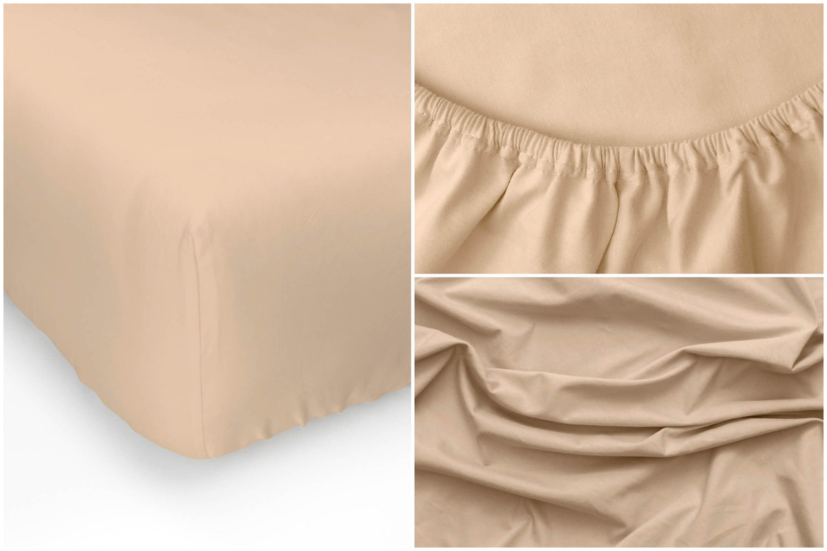 Spannbettlaken Premium Hellbeige