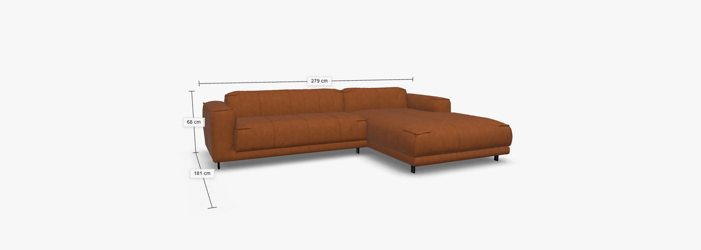 Freistil Sofa 136 Ausstellungsstück in Farbe Cognac Echtleder