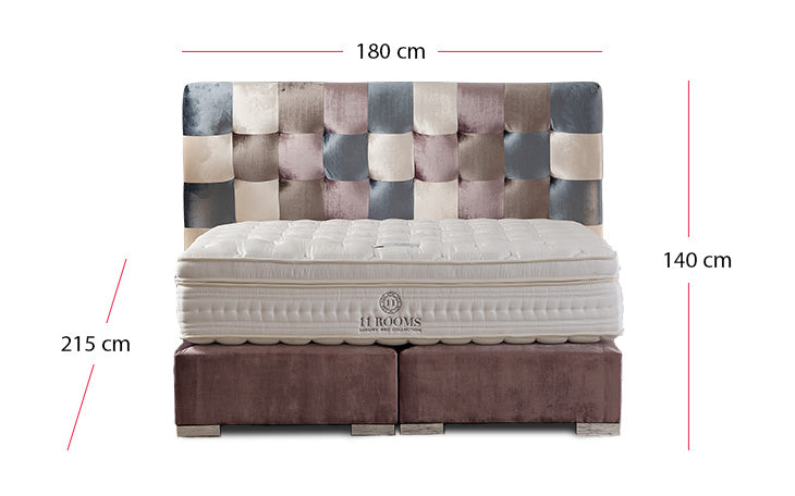 Boxspringbett Button Coloured