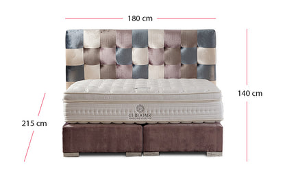 Boxspringbett Button Coloured