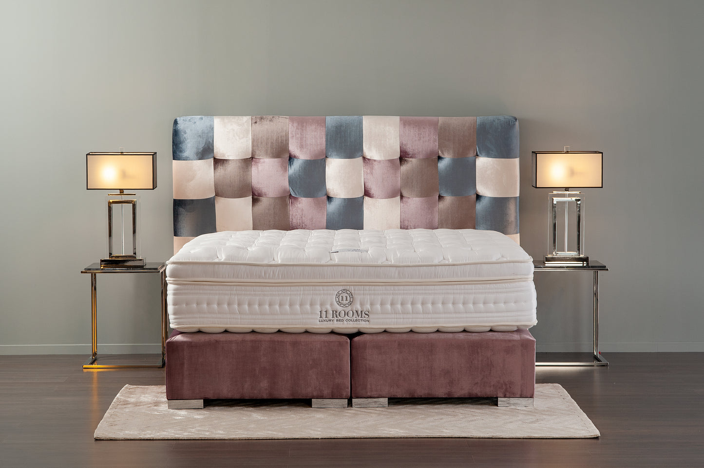 Boxspringbett Button Coloured