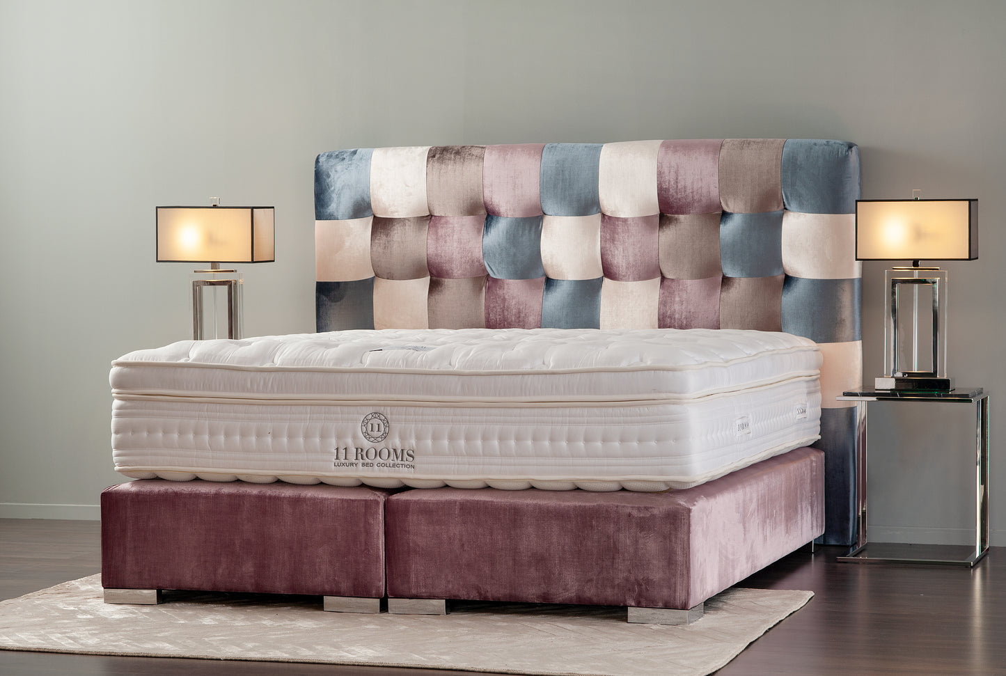 Boxspringbett Button Coloured