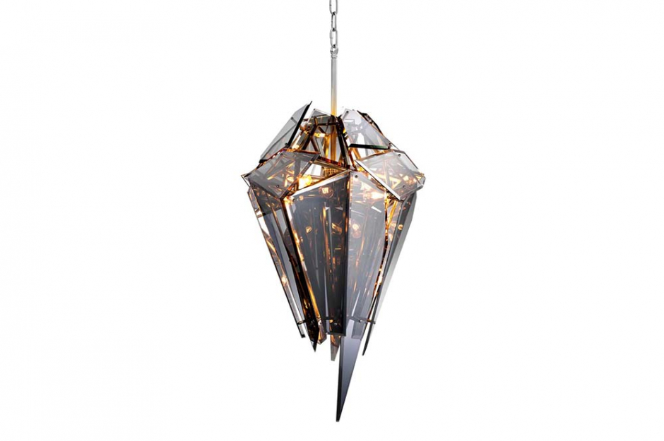 Chandelier Shard nickel finish smoke Eichholtz