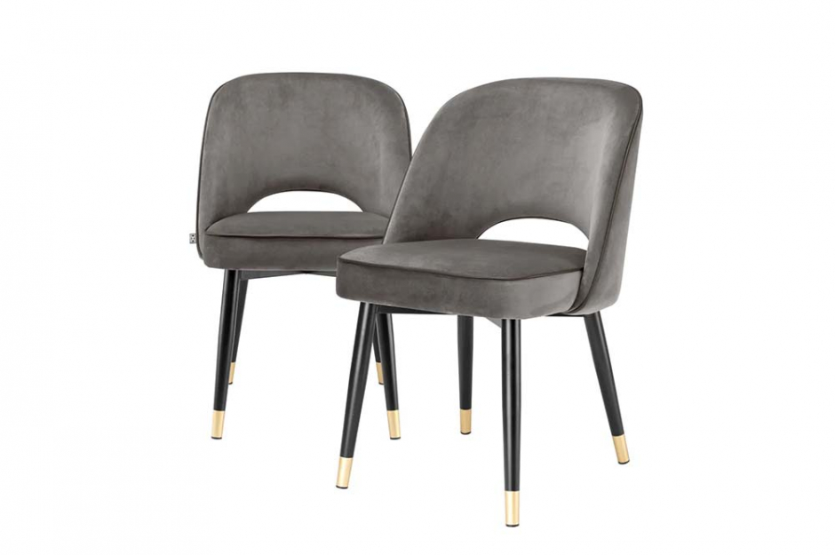 Dinning Chair Cliff savona grey velvet set of 2