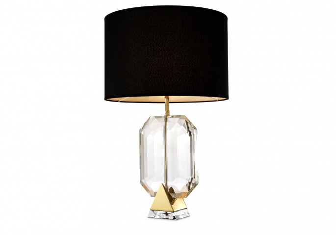 Nachttischlampe Emerald Gold Schwarz