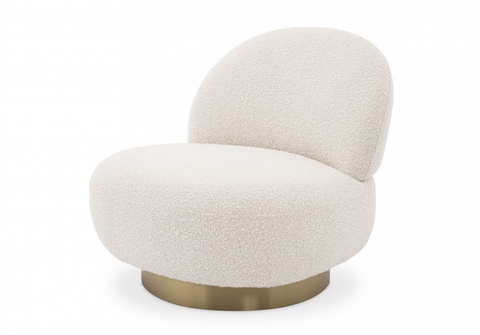 Swivel Sessel Clément bouclé creme