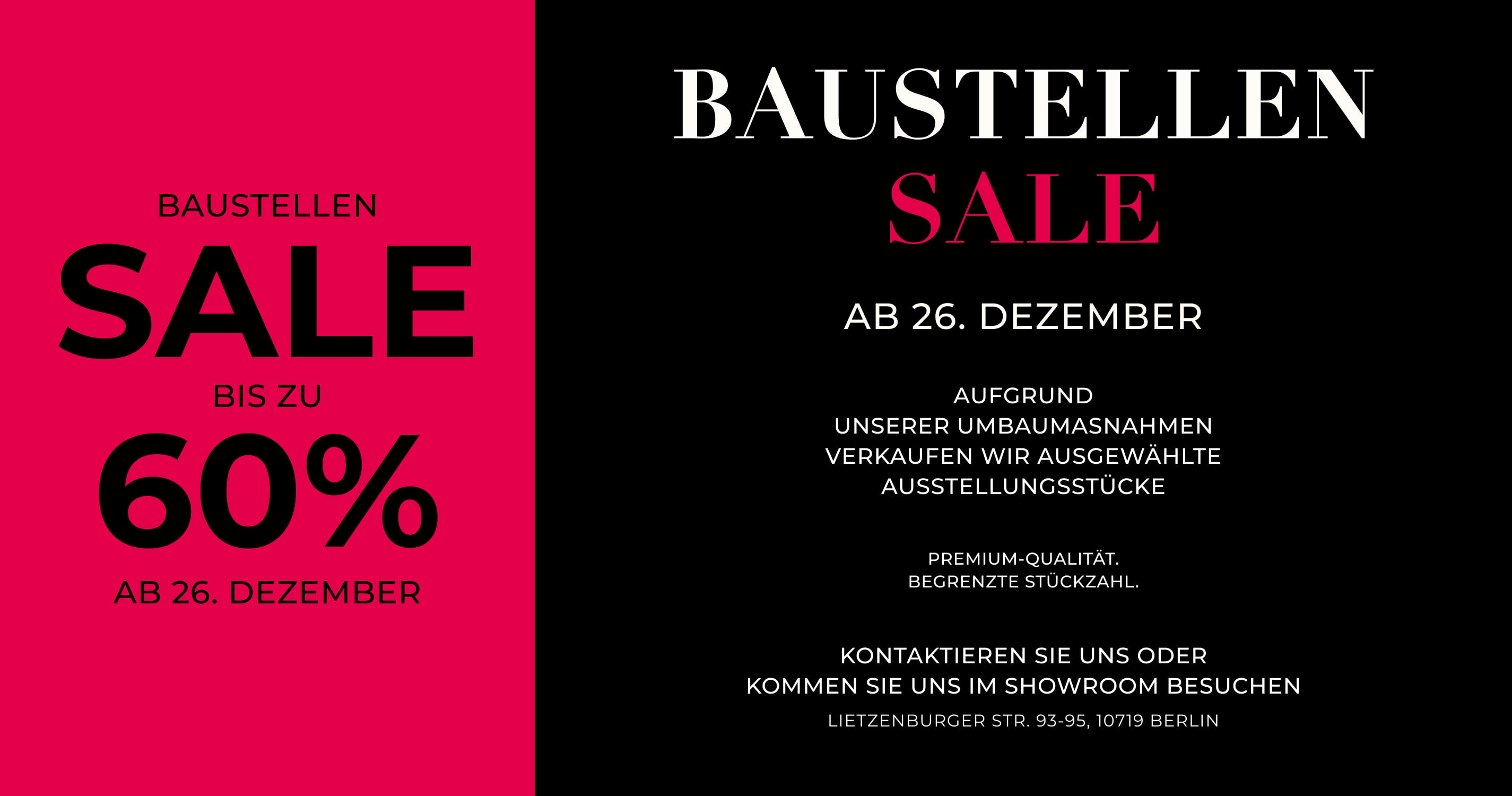 Baustellen Sale Banner